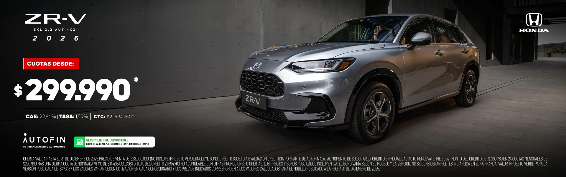 ZR-V PROMO DICIEMBRE