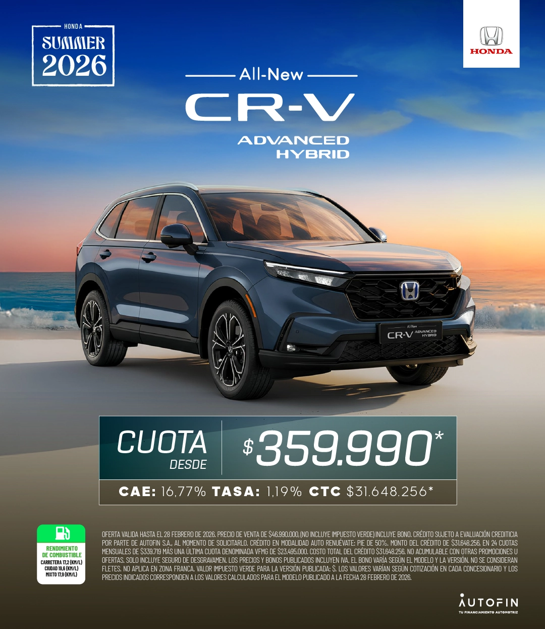 Banner CRV Advanced Hybrid 2026