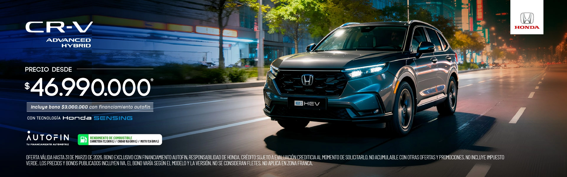Banner CRV Advanced Hybrid 2026