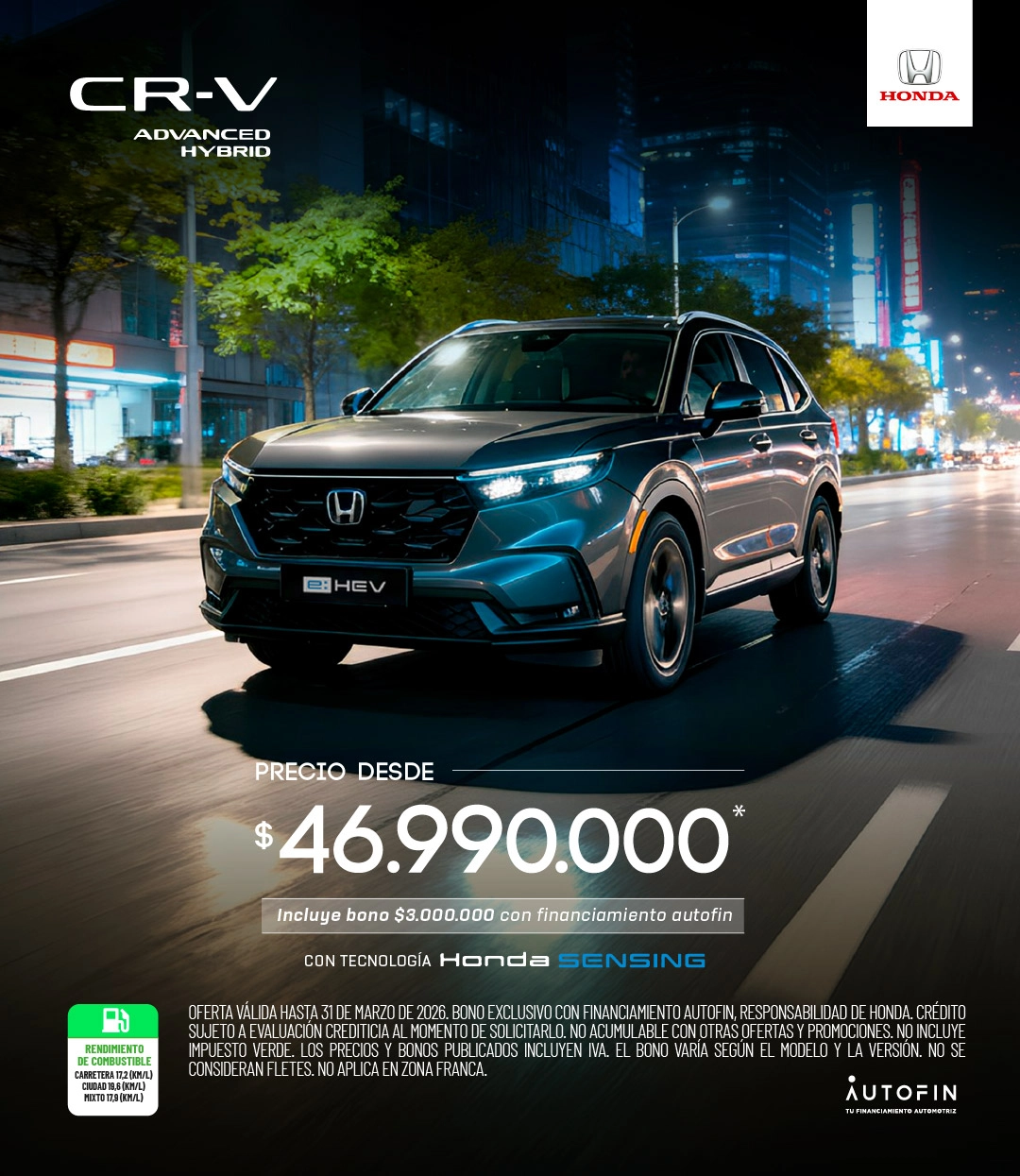 Banner CRV Advanced Hybrid 2026