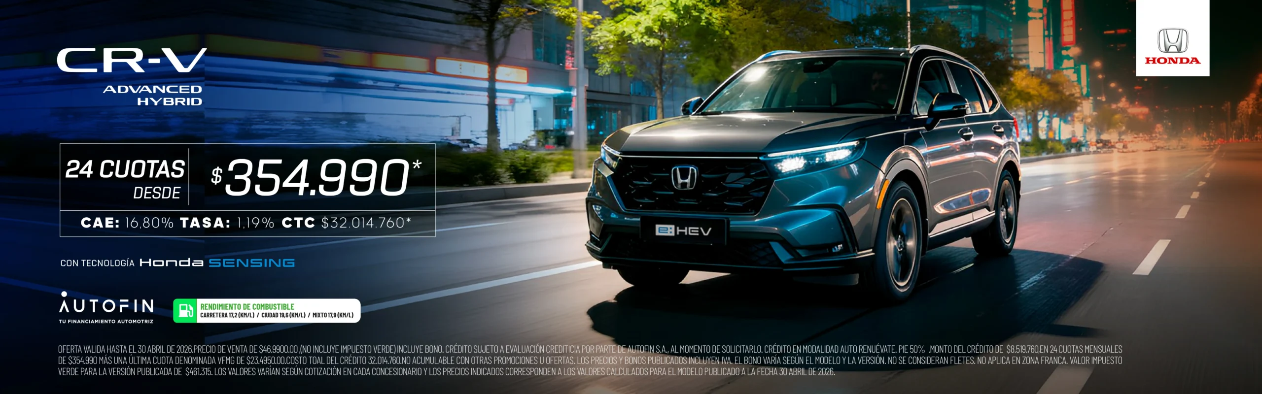 Banner CRV Advanced Hybrid 2026