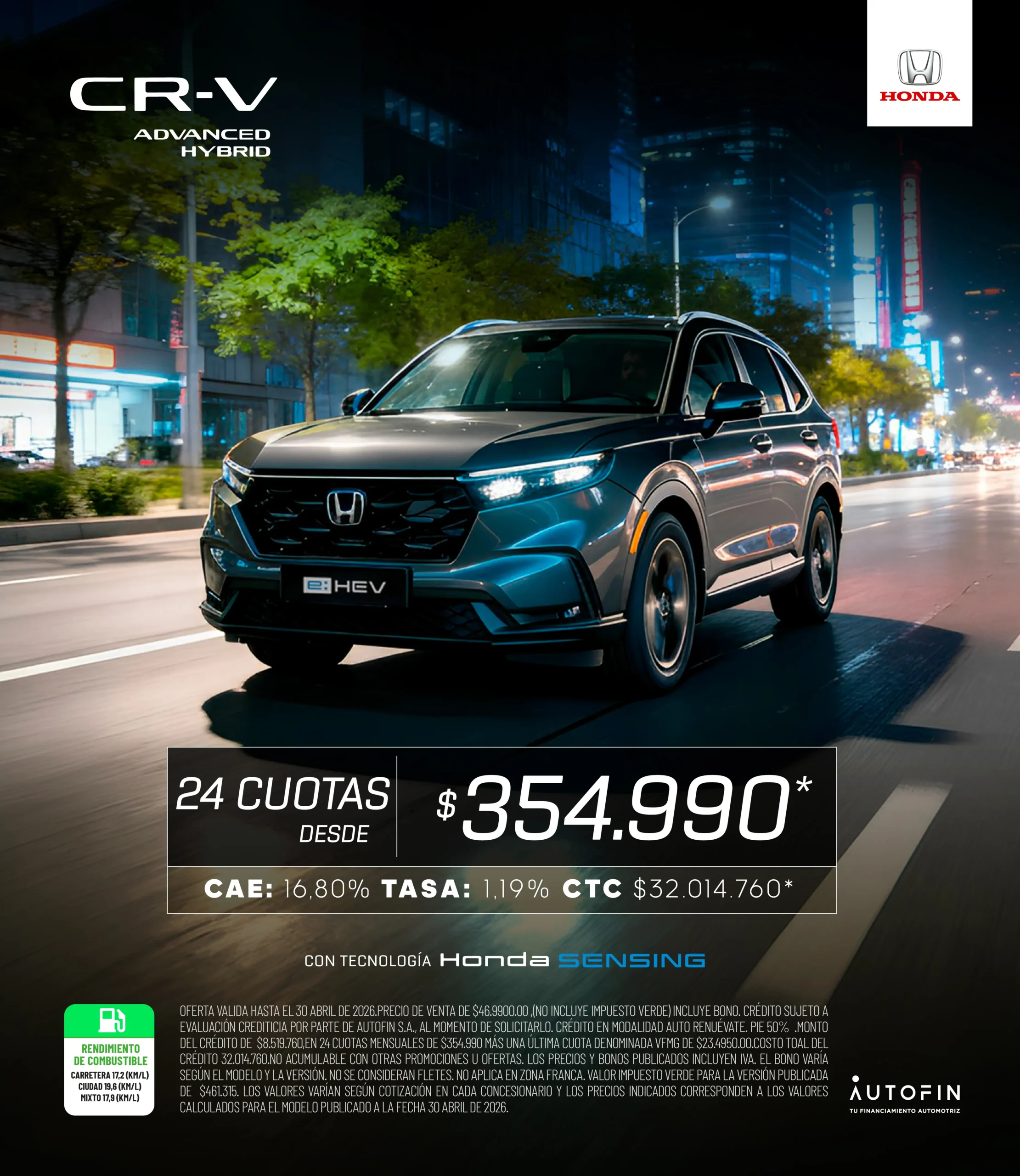 Banner CRV Advanced Hybrid 2026