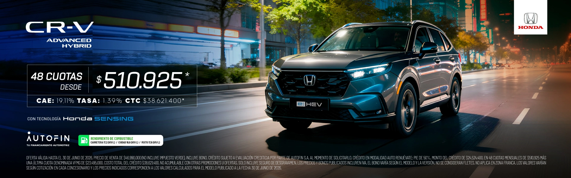 Banner CRV Advanced Hybrid 2026